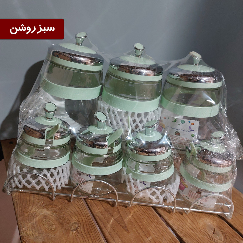ست جا ادویه 8 پارچه مدل خطی SP3027