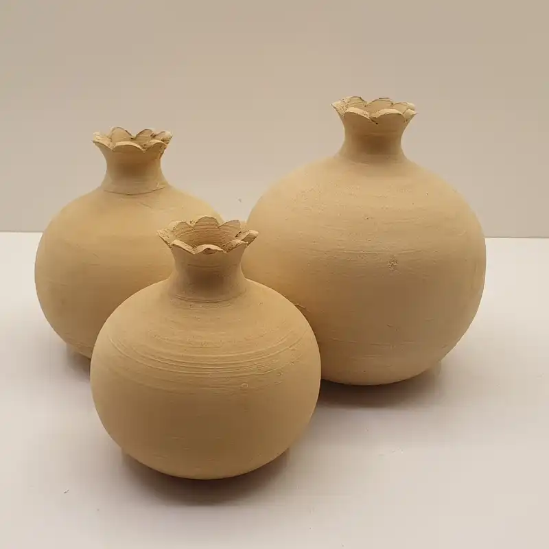 انار سفالی خام کد 11 مجموعه سه عددی