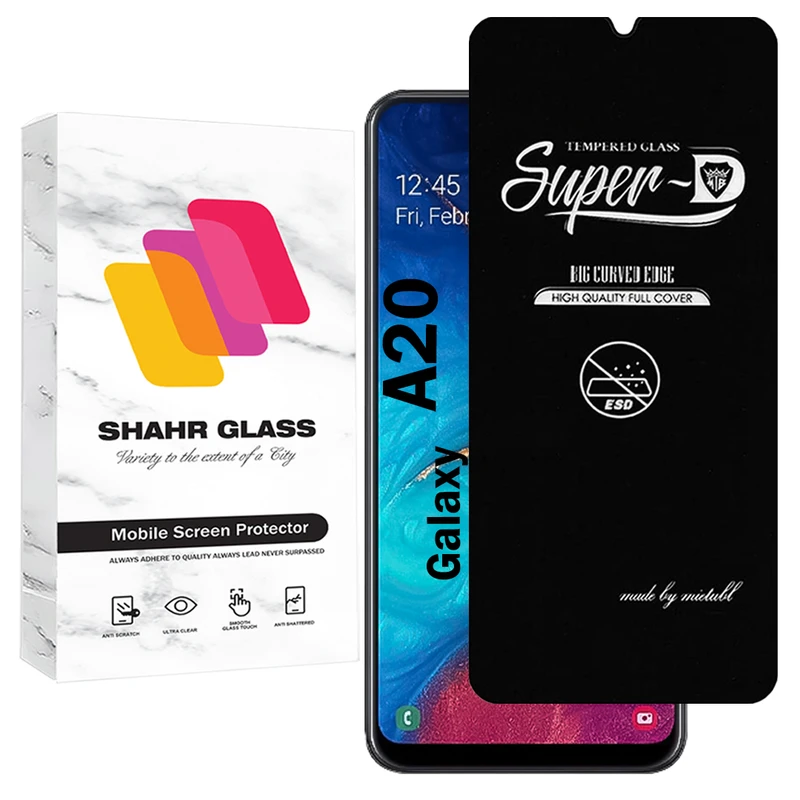 محافظ صفحه نمایش شهر گلس مدل SUPERDNSH مناسب برای گوشی موبایل سامسونگ Galaxy A20