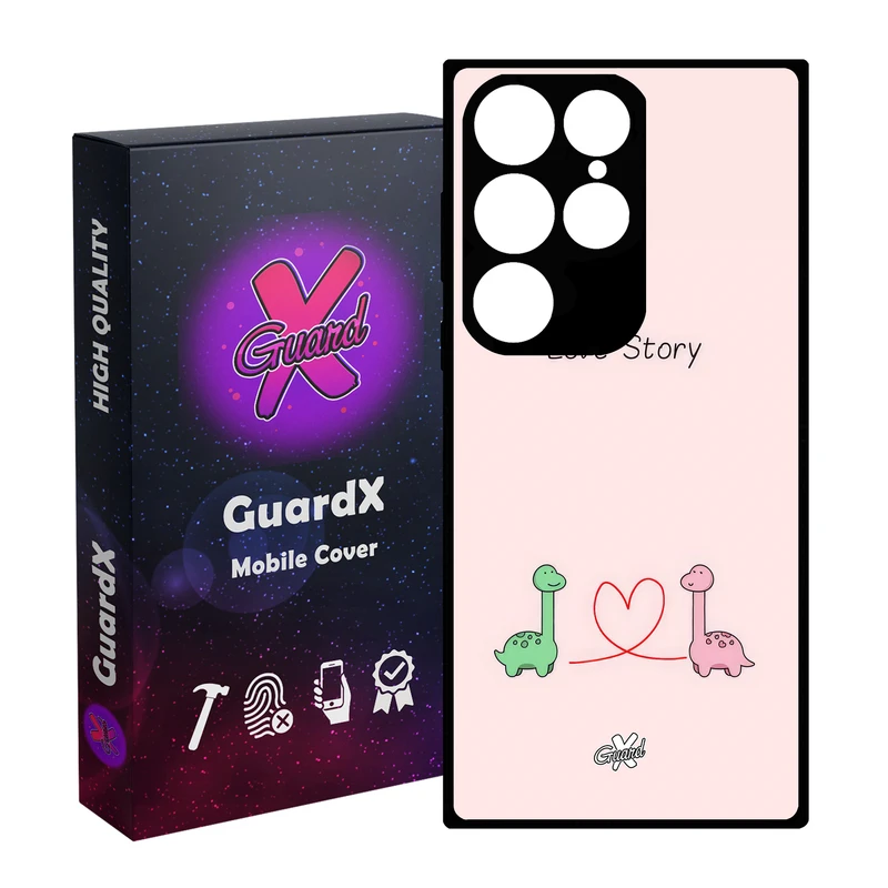 کاور گارد ایکس طرح Love مدل Glass10654 مناسب برای گوشی موبایل سامسونگ Galaxy S24 Ultra