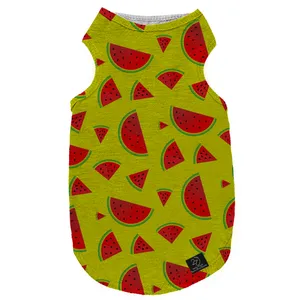 لباس سگ و گربه 27 طرح Watermelon Yellow کد MH837 سایز L