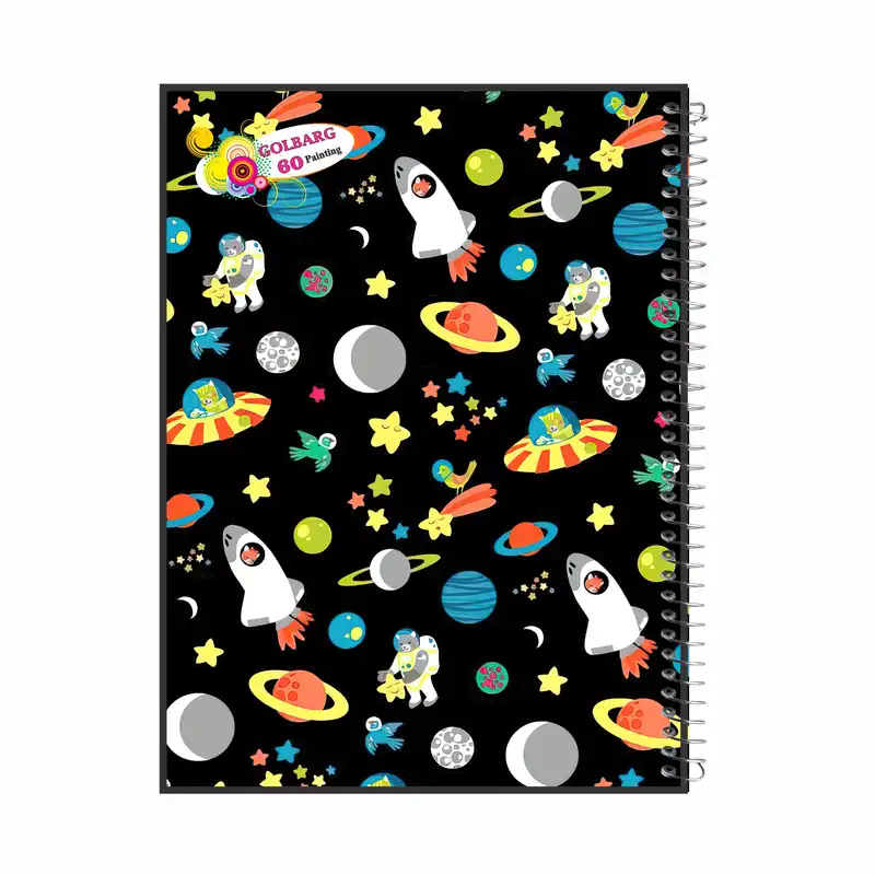 دفتر نقاشی 40 برگ گلبرگ طرح پسرانه فضا کد 4107