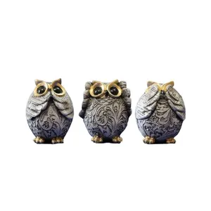 مجسمه مدل جغد روزنامه ای مجموعه سه عددی