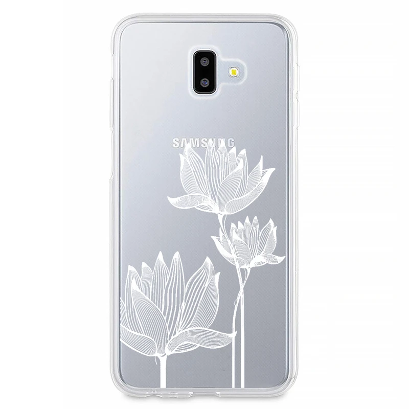 کاور مگافون طرح گل مدل C47-W مناسب برای گوشی موبایل سامسونگ Galaxy J6 Plus