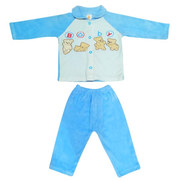 ست سویشرت و شلوار نوزادی پسرانه طرح خرس کد Ab90