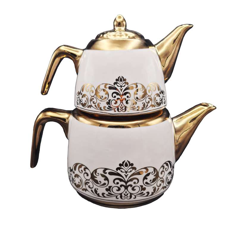 ست کتری و قوری مدل تبسم گنجایش کتری 2 لیتر گنجایش قوری 0.75 لیتر