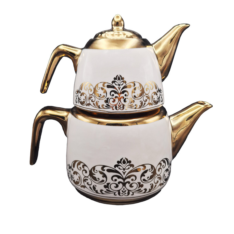 ست کتری و قوری مدل تبسم گنجایش کتری 2 لیتر گنجایش قوری 0.75 لیتر