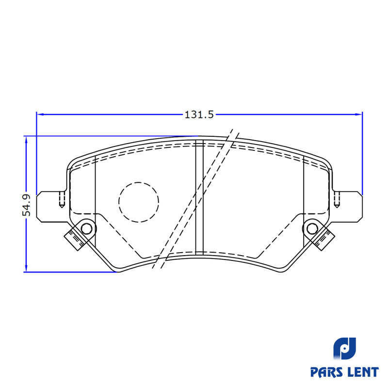 لنت ترمز جلو لنت پارس مدل PL80139-1 مناسب برای ام وی ام X33