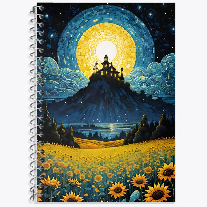 دفتر نت موسیقی 50 برگ خندالو طرح مزرعه آفتابگردان کد F5090