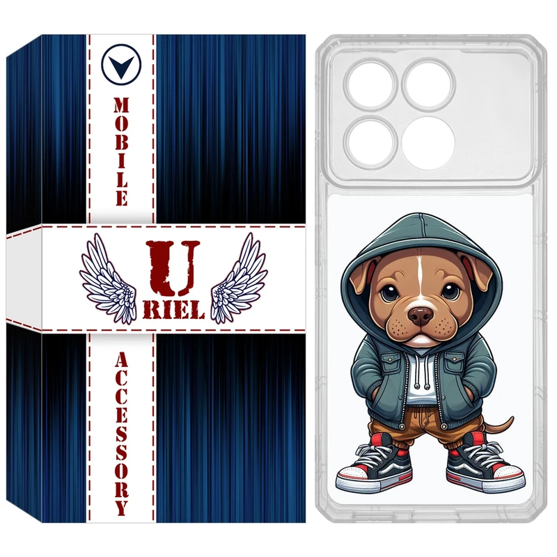 کاور یوریل مدل Clear کد 66 طرح سگ مناسب برای گوشی موبایل شیائومی Poco X6 Pro