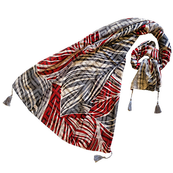 شال زنانه مدل برگ انجیری هاوایی کد 00203