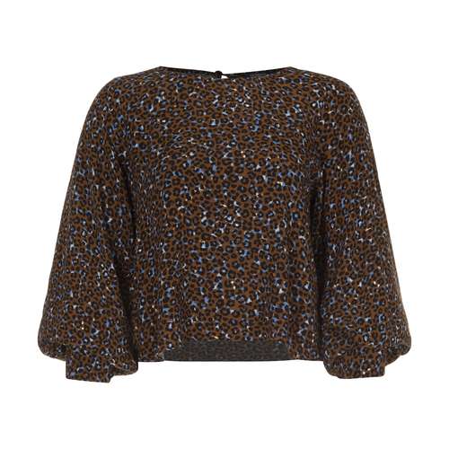 بلوز زنانه گردیه مدل 304207-blue brown