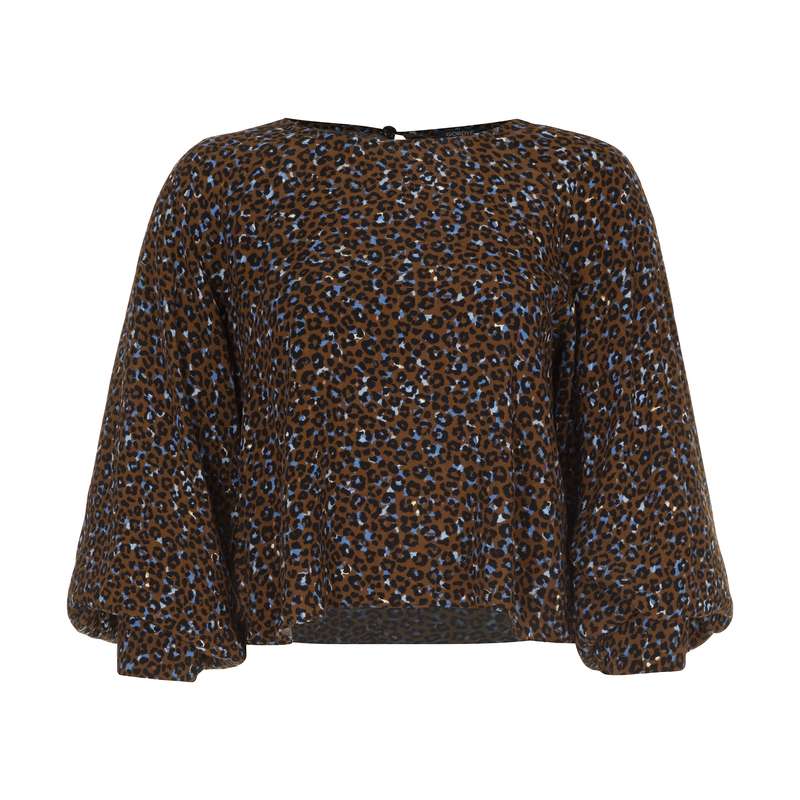 بلوز زنانه گردیه مدل 304207-blue brown