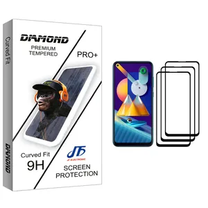 JF Diamond glass Screen Protector For Samsung Galaxy M11 Pack Of 3
