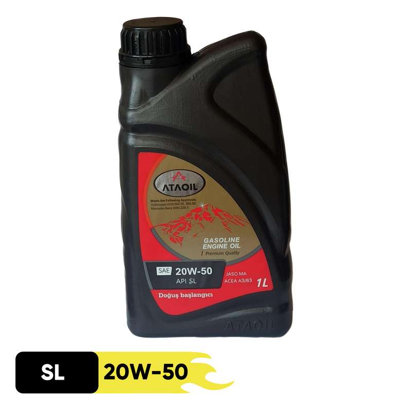 روغن موتور بنزینی آتا اویل مدل 20w-50 SL حجم1 لیتر