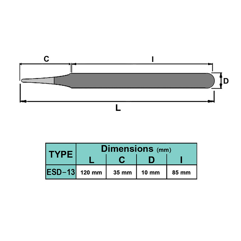 انبر پنس دی تک مدل ESD-13 سایز 5 اینچ انبر پنس دی تک مدل ESD-13 سایز 5 اینچ