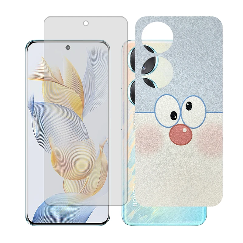 محافظ صفحه نمایش شفاف گلس مدل Together مناسب برای گوشی موبایل آنر 90 به همراه برچسب پوششی پشت گوشی