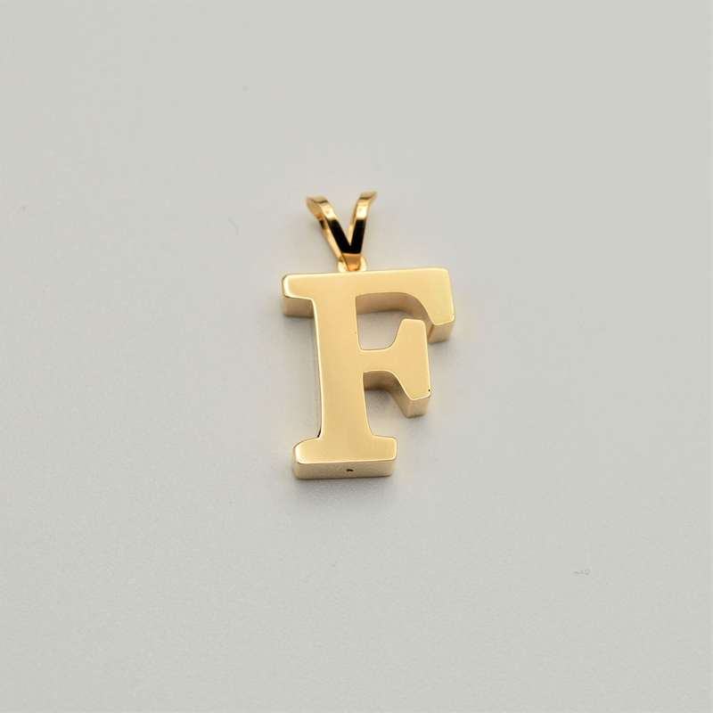 آویز گردنبند طلا 18 عیار زنانه مدل F