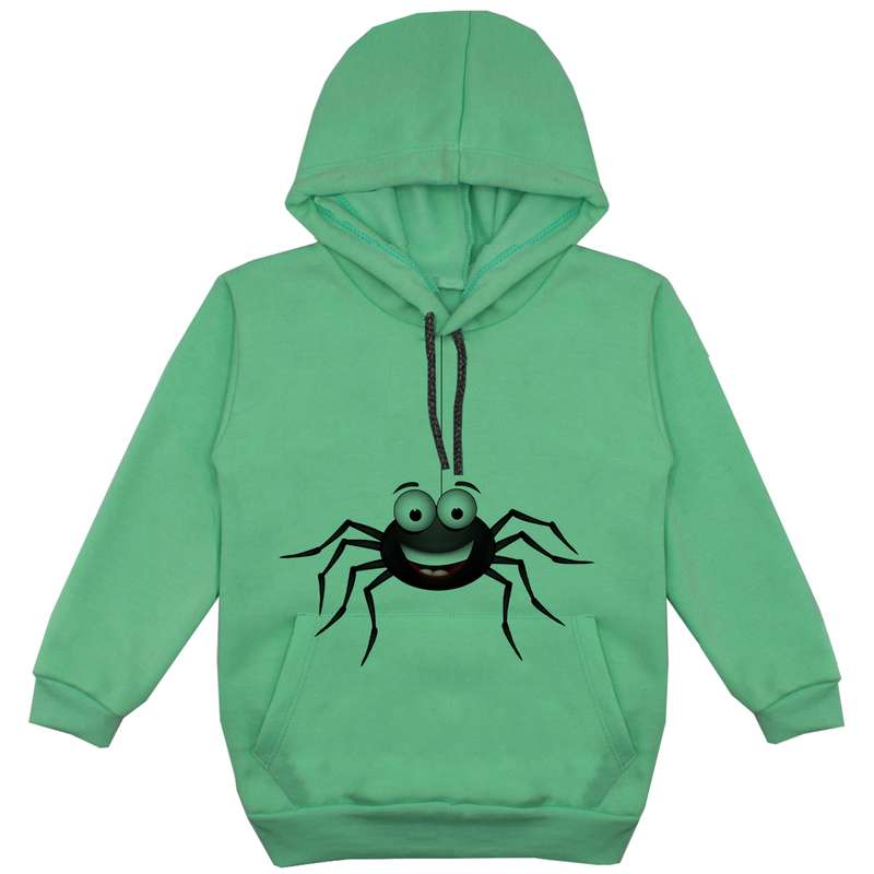 هودی پسرانه مدل عنکبوت F25 رنگ سبز