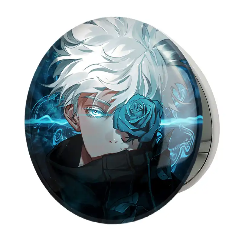 آینه جیبی خندالو طرح گوجو ساتورو انیمه جوجوتسو کایزن مدل تاشو کد 11113