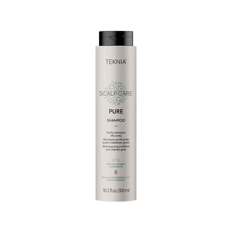شامپو مو لاکمه سری تکنیا مدل PURE با خاصیت کنترل چربی و متعادل سازی پوست سر حجم 300 میلی‌لیتر