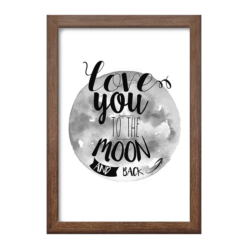 تابلو خندالو طرح Love You To The Moon کد F11537