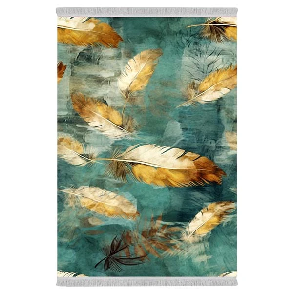 فرش پارچه‌ای دفه مدل فرشینه طرح مدرن کد 391