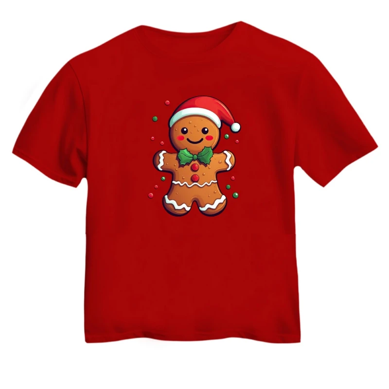 تی شرت آستین کوتاه بچگانه مدل بیسکوییت کریسمس کد 2