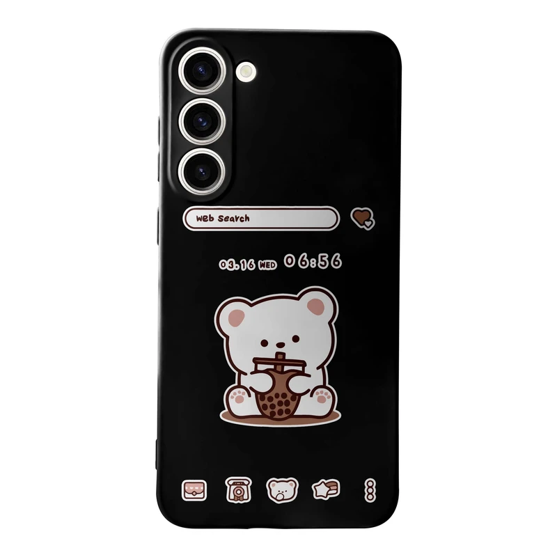 کاور قاب گارد طرح خرس اسموتی کد m10766 مناسب برای گوشی موبایل سامسونگ Galaxy S23 Plus