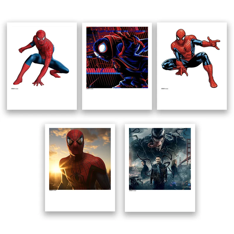 آویز تزیینی عرش مدل فانتزی مردعنکبوتی Spiderman کد Asa267 مجموعه پنچ عددی 