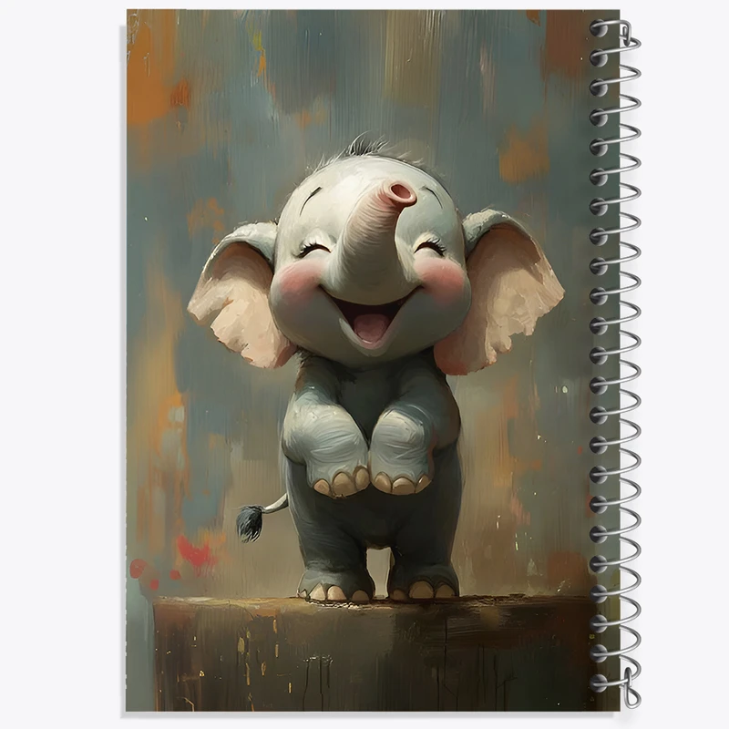 دفتر مشق 100 برگ خندالو طرح فیل بامزه کد N5581