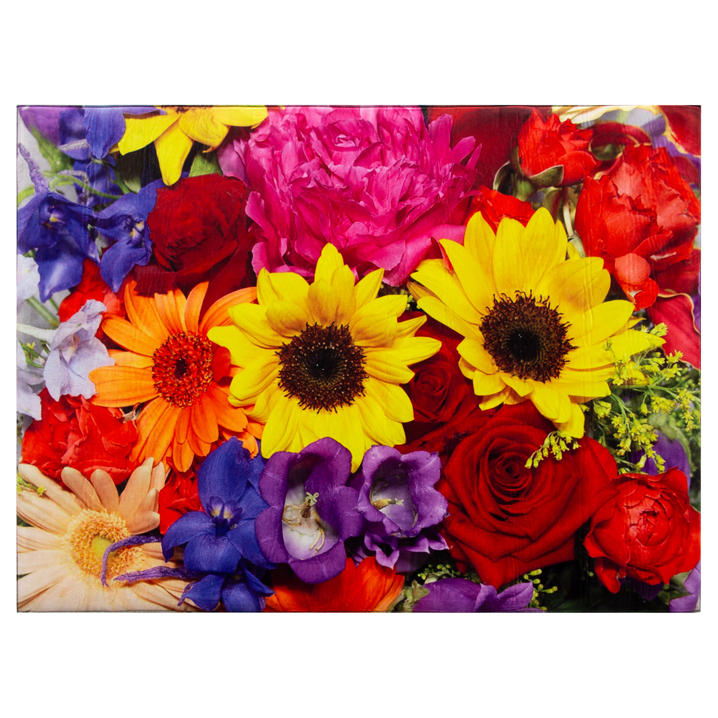 فرش ماشینی جانگل مدل Bouquet کد 3D-R85