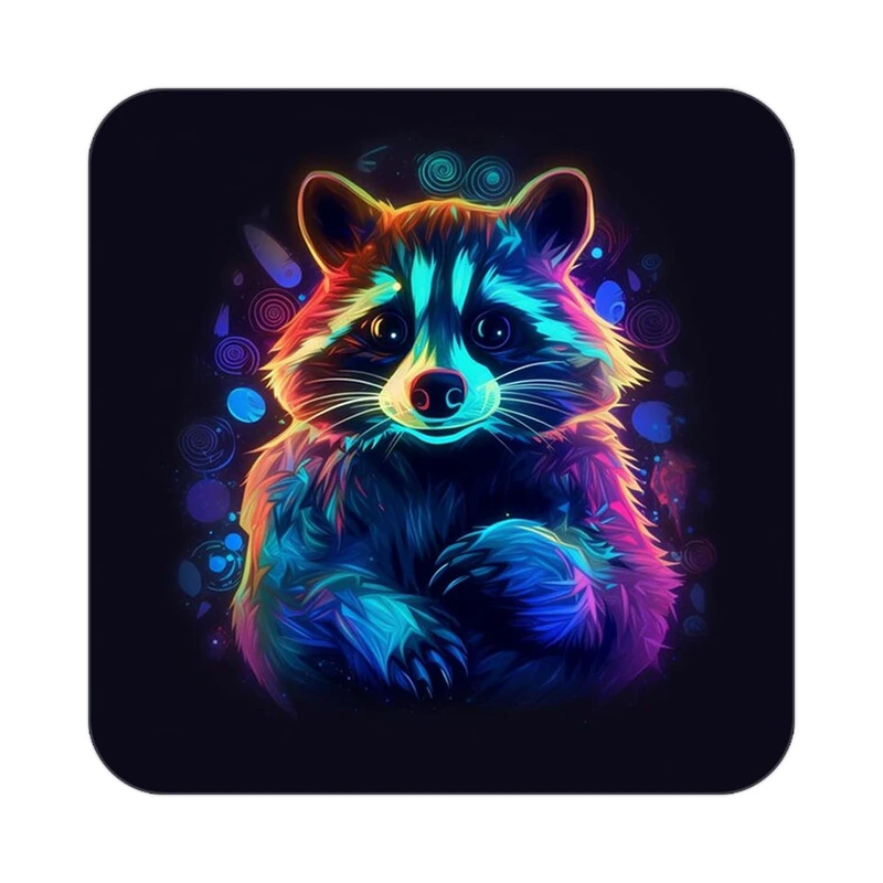 زیر لیوانی کاکتی طرح حیوانات رنگی مدل mp25648