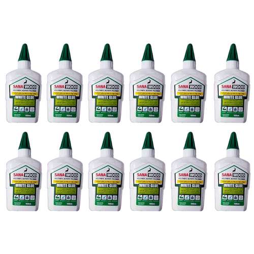 چسب چوب ثناوود مدل SWN12 حجم 100 میلی لیتر بسته  12 عددی