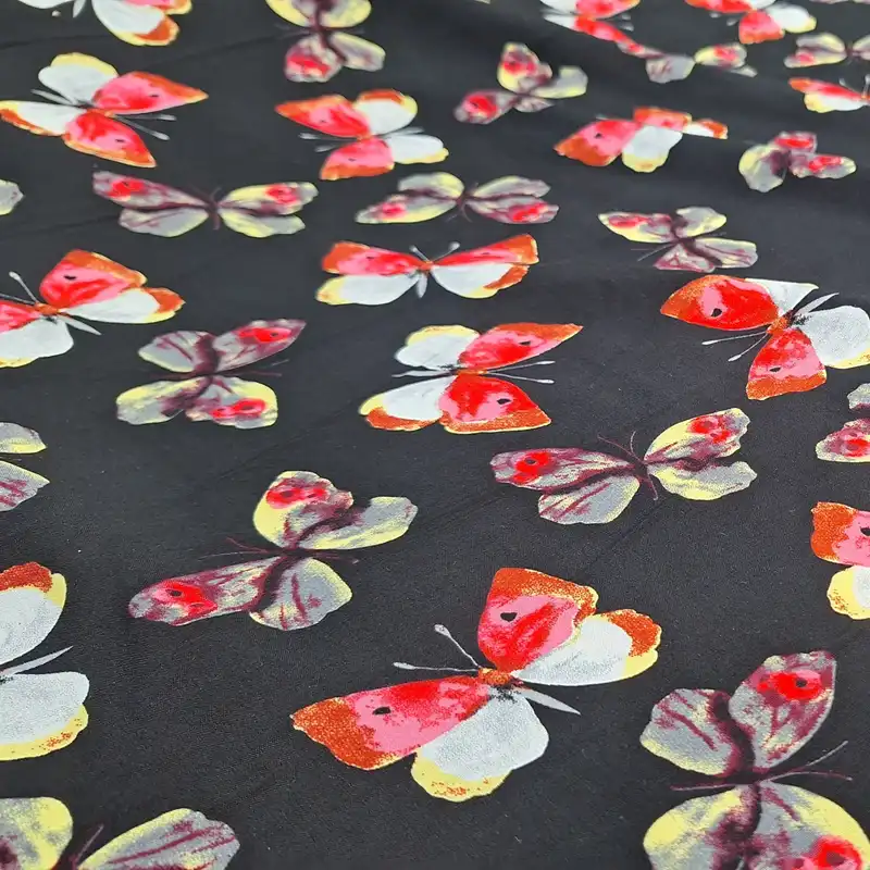 پارچه لباس مدل کدری نخی پروانه ای