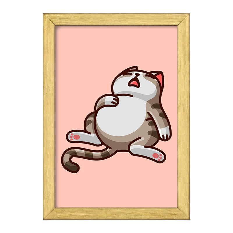 تابلو خندالو طرح حیوانات بامزه گربه کد 28196