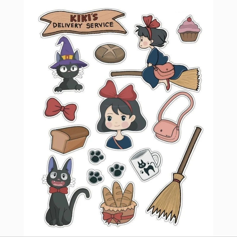 استیکر لپ تاپ طرح Kiki مجموعه 16 عددی