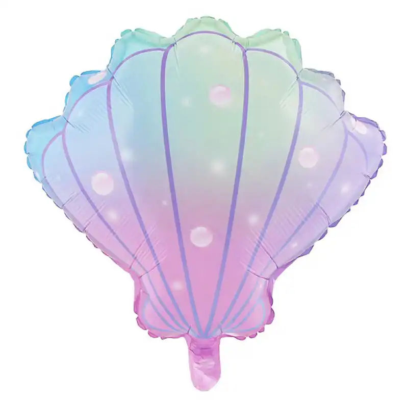 بادکنک فویلی لاکی بالونز مدل صدف طرح هفت رنگ کد 1190