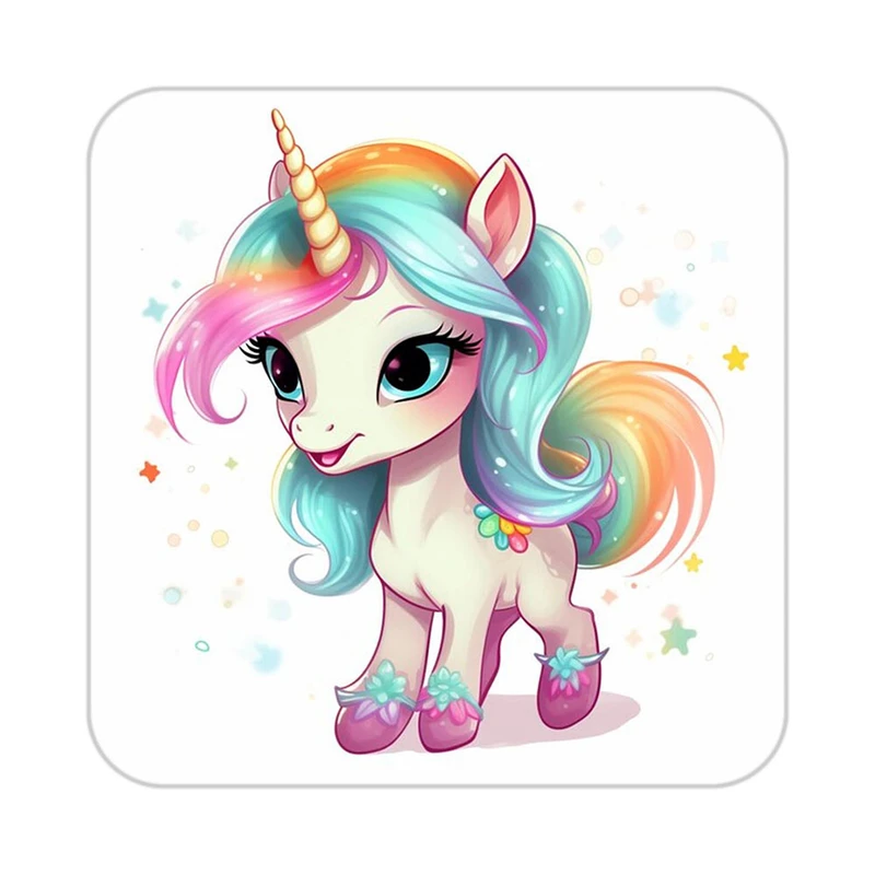 زیر لیوانی کاکتی طرح اسب تک شاخ و یونیکورن مدل mp29906