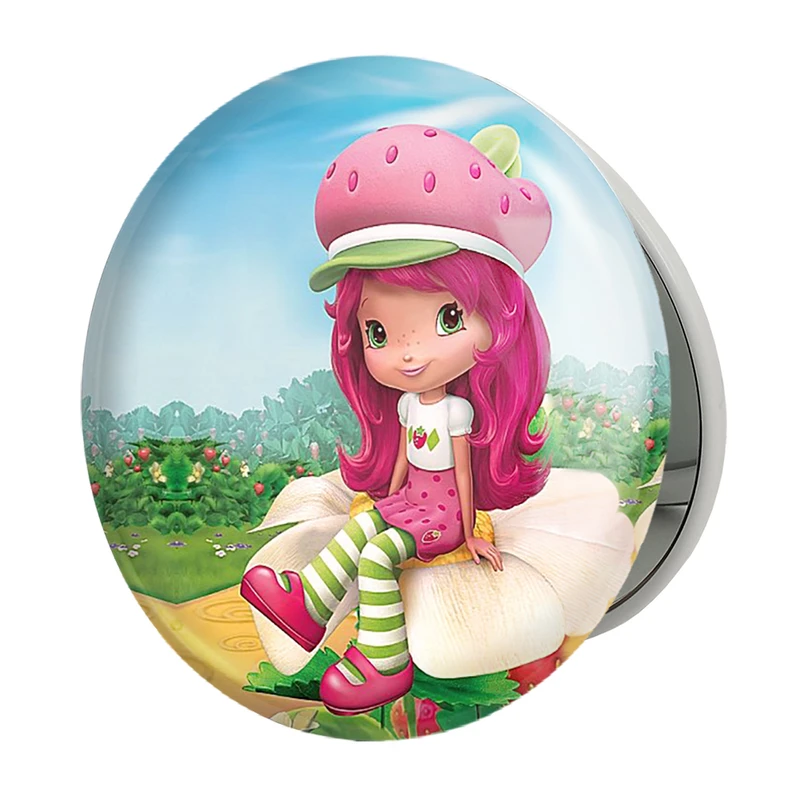 آینه جیبی خندالو طرح دختر توت فرنگی مدل تاشو کد 1614 