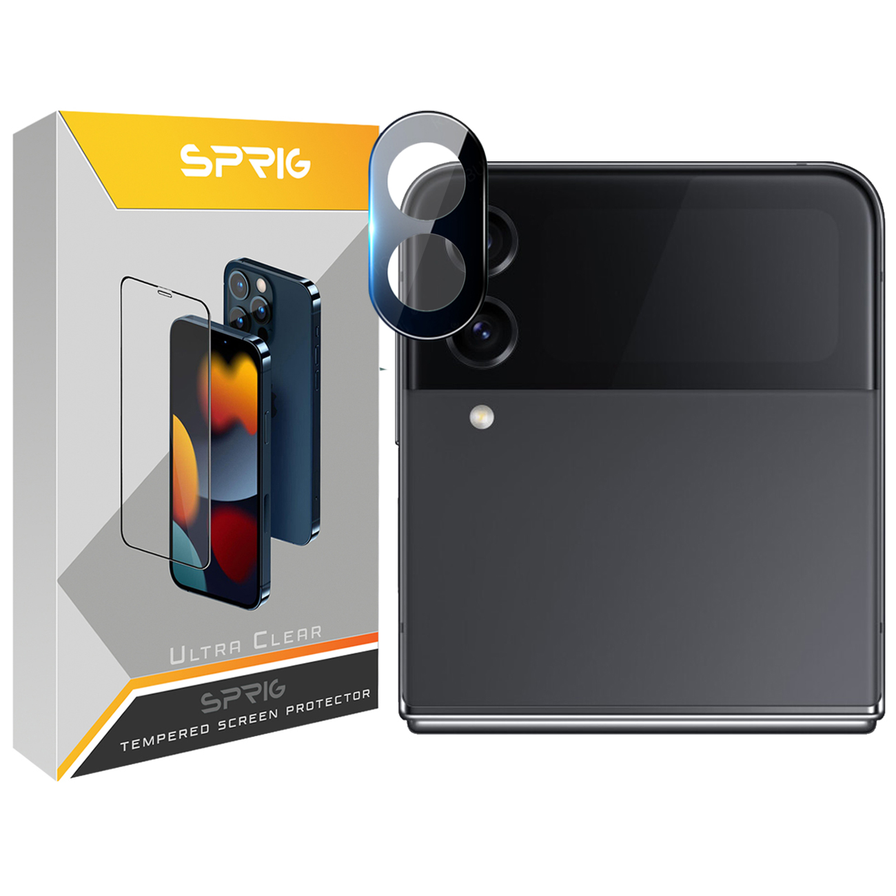 محافظ لنز دوربین اسپریگ مدل 3D-SP مناسب برای گوشی موبایل سامسونگ Galaxy Z Flip 4