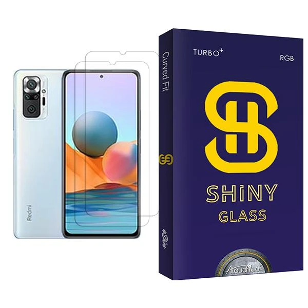 محافظ صفحه نمایش آتوچبو مدل Shiny Glass MIX002 مناسب برای گوشی موبایل شیائومی Redmi Note 10 Pro بسته دو عددی