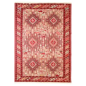 گلیم دستباف دو متری طرح سوزنی کد 652