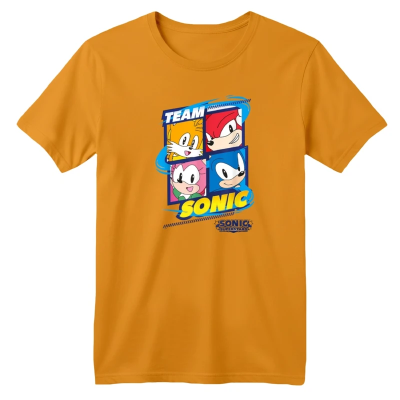 تی‌شرت لانگ آستین کوتاه یقه گرد
 بچگانه مدل سونیک