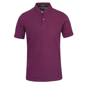 پولوشرت آستین کوتاه مردانه کروم مدل mao collar 2312319