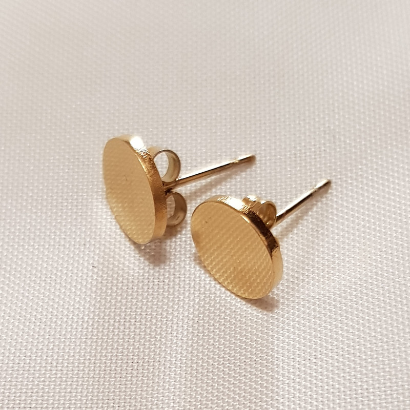 گوشواره دخترانه مدل آینه ای گرد 3239