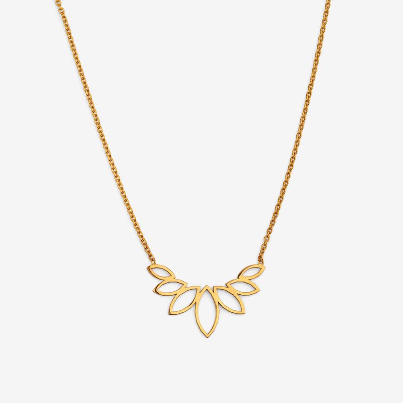 گردنبند طلا 18 عیار زنانه با زنجیر حلقهای (فلامینگو) پرسته مدل سامینا کد wn1320