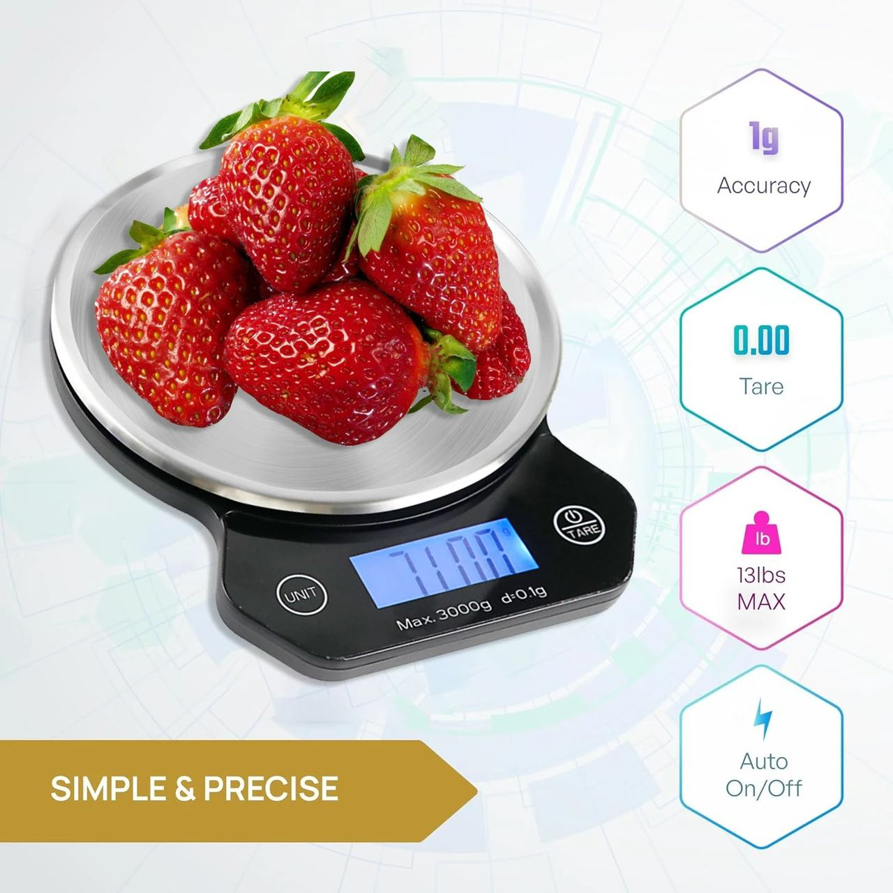 ترازوی آشپزخانه مدل NS_K38 5Kg-0.1G