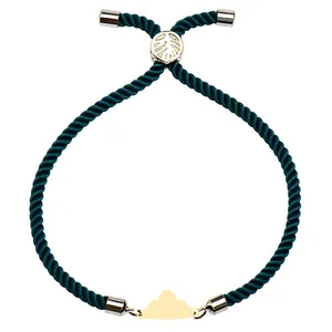 دستبند طلا 18 عیار زنانه الن نار طرح ابر مدل N101502