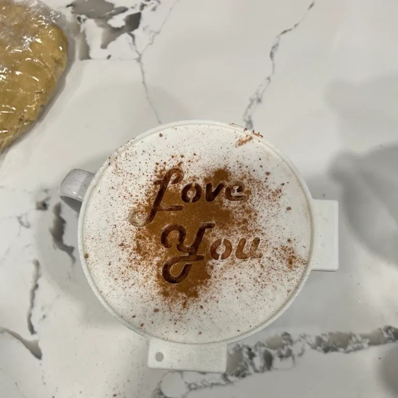 شابلون تزیین قهوه مدل LOVE شابلون تزیین قهوه مدل LOVE